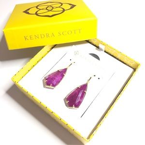 Kendra Scott Carla earrings in Purple Jade